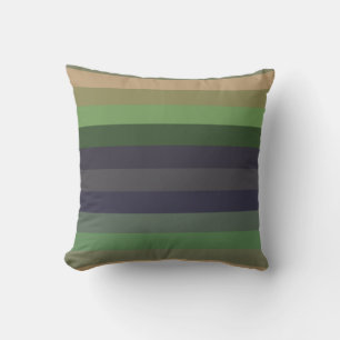 Cojín Decorativo melocotón, bronceado caqui, pistacho, rayas verde
