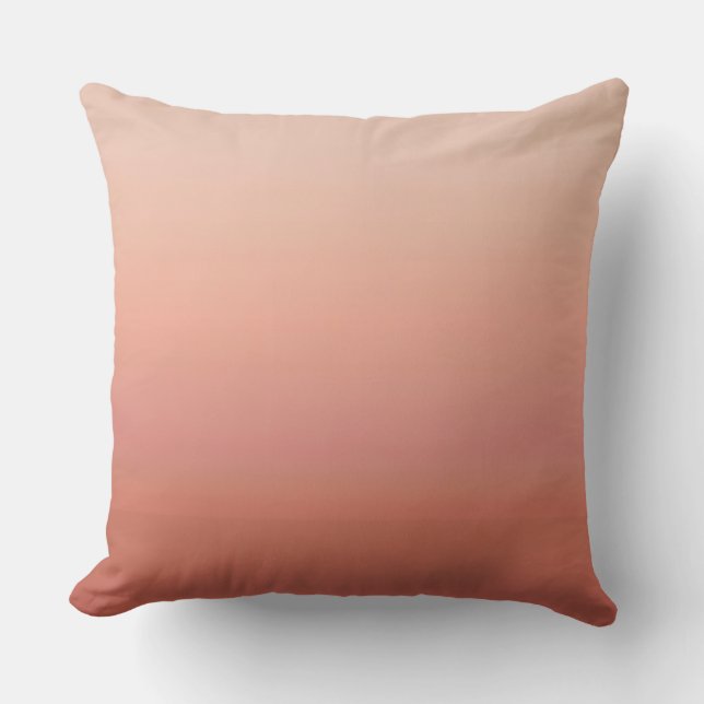 Cojín Decorativo melocotón con gradiente de melocotón oscuro (Anverso)