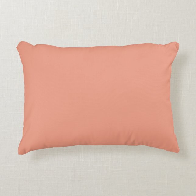 Cojín Decorativo Melocotón Sólido, simple, moderno (Anverso)