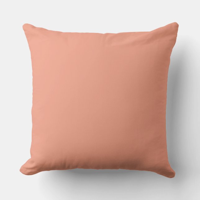 Cojín Decorativo Melocotón Sólido, simple, moderno (Anverso)
