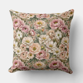 Cojín Decorativo Melodía y rosas blancas