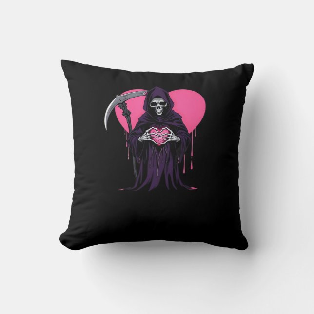 Cojín Decorativo Meme clásico de Heart Hands Reaper (Anverso)