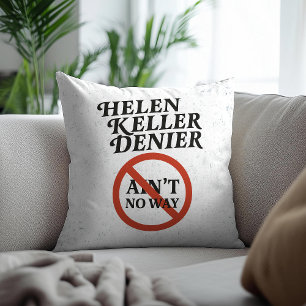 Cojín Decorativo Meme Vintage Helen Keller Denier No Hay Manera