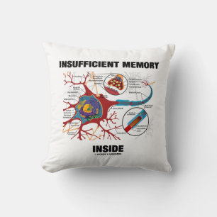 Cojín Decorativo Memoria interna insuficiente (neurona/sinapsis)