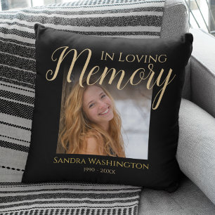 Cojín Decorativo Memorial de Foto Personalizado