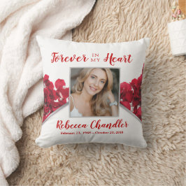 Cojín Decorativo Memorial de las rosas rojas Keepsake Pillow