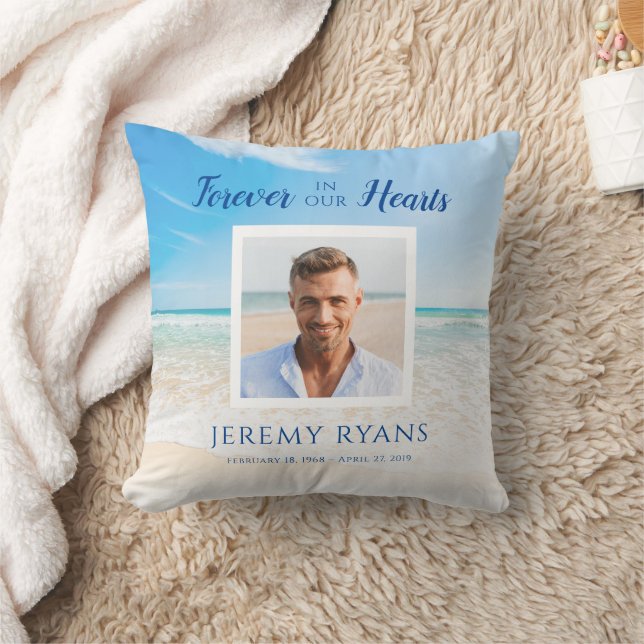 Cojín Decorativo Memorial de playa Keepsake Pillow (Manta)
