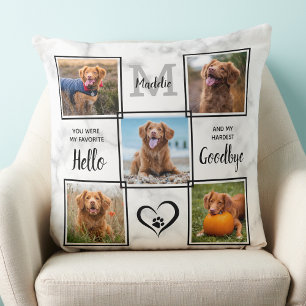 Cojín Decorativo Memorial Mascota personalizado Keepsake 5 Collage 
