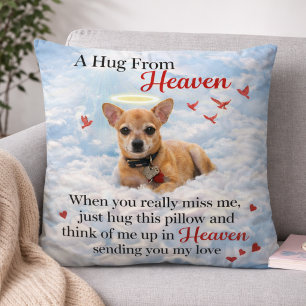 Cojín Decorativo Memorial para Perro Chihuahua Pérdida de Mascota C