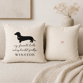 Cojín Decorativo Memorial personalizado de Dachshund | Recuerdo de 