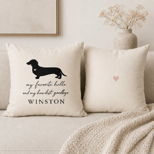 Cojín Decorativo Memorial personalizado de Dachshund   Recuerdo de 