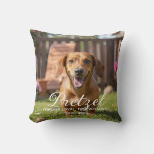 Cojín Decorativo Memorial Personalizado para Perros Pérdida de Masc