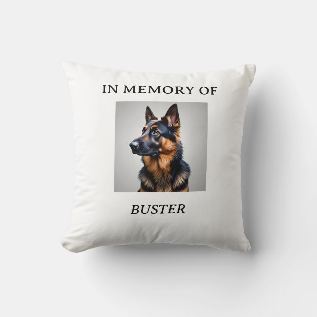 Cojín Decorativo Memory of Pet Throw Pillow (Anverso)
