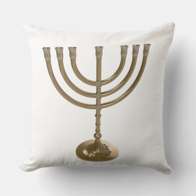 Cojín Decorativo menorah de oro (Anverso)