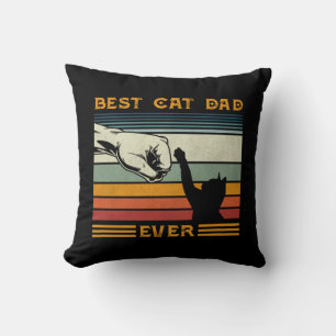 Cojín Decorativo Mens Vintage El Mejor Padre Gato Que Nunca Gane Ga