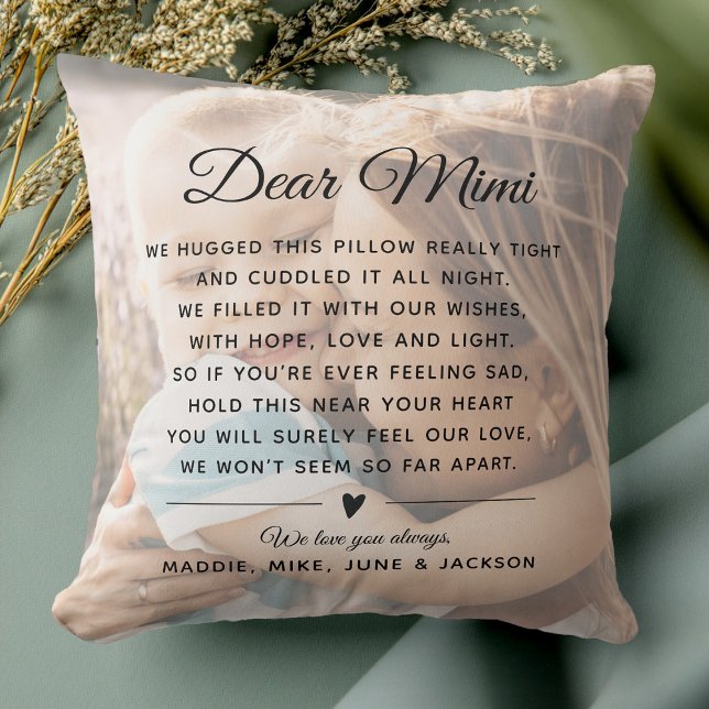 Cojín Decorativo Mensaje de personalizado Mimi foto Día moderno de  (Subido por el creador)