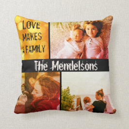 Cojín Decorativo Mensaje y fotos conocidos personalizados modernos