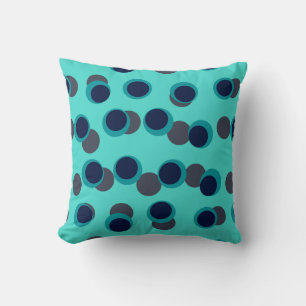 Cojín Decorativo Menta y órbita retro naval