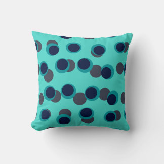 Cojín Decorativo Menta y órbita retro naval