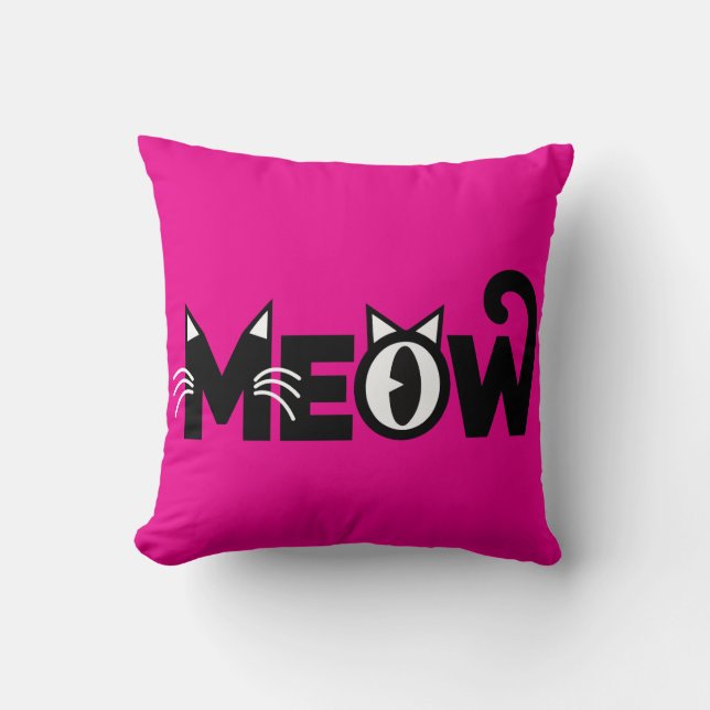 Cojín Decorativo Meow (Anverso)