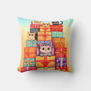 Cojín Decorativo Meow Gift Birthday Tower