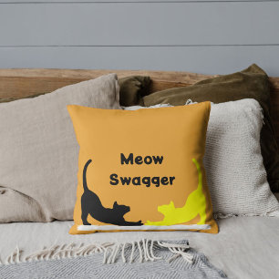 Cojín Decorativo Meow Swagger Animal Mascota Cat Elegant Cute Guay 