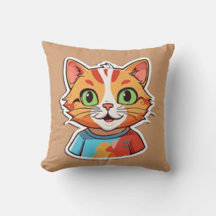 Cojín Decorativo "Meowsterpiece: Tee de diseño de gatos perfecto"