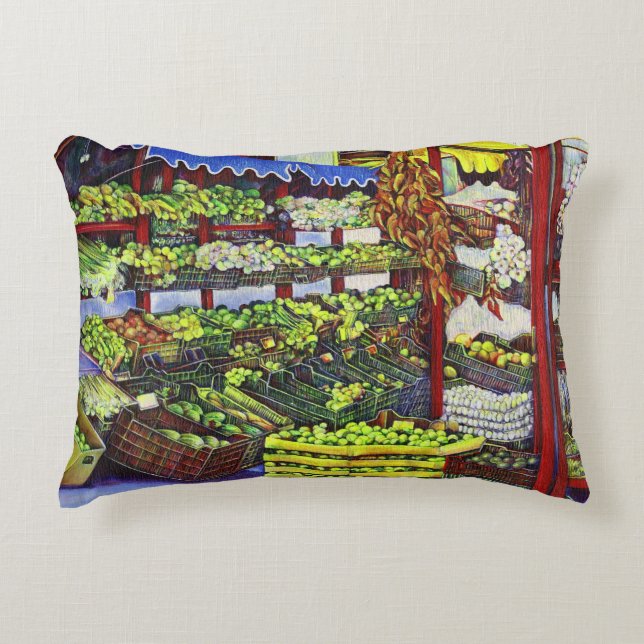 Cojín Decorativo Mercado de Eddie, Hungría (Anverso)