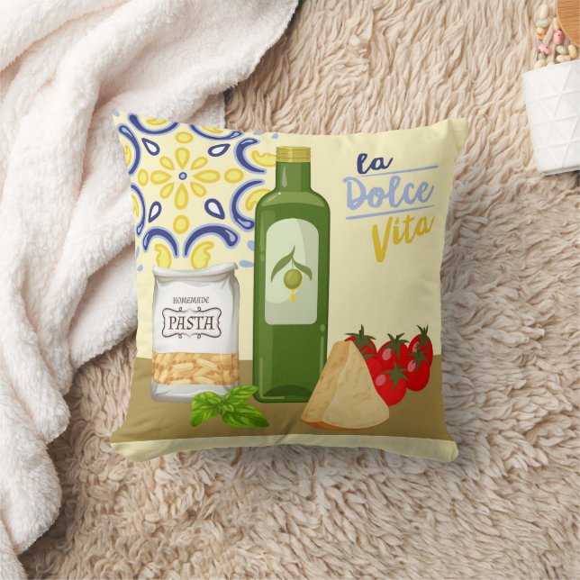 Cojín Decorativo Mercado de la vida en Italia (Manta)