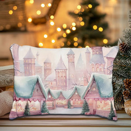 Cojín Decorativo Mercado de Navidades íntimos y rosados - Escena in