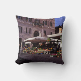 Cojín Decorativo Mercado del puesto de flores Roma