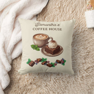 Cojín Decorativo Mercancía personalizada de panadería vintage de br
