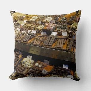 Cojín Decorativo Mercat de Sant Josep, dulces de chocolate variados