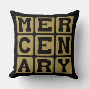 Cojín Decorativo Mercenario, músculo a sueldo