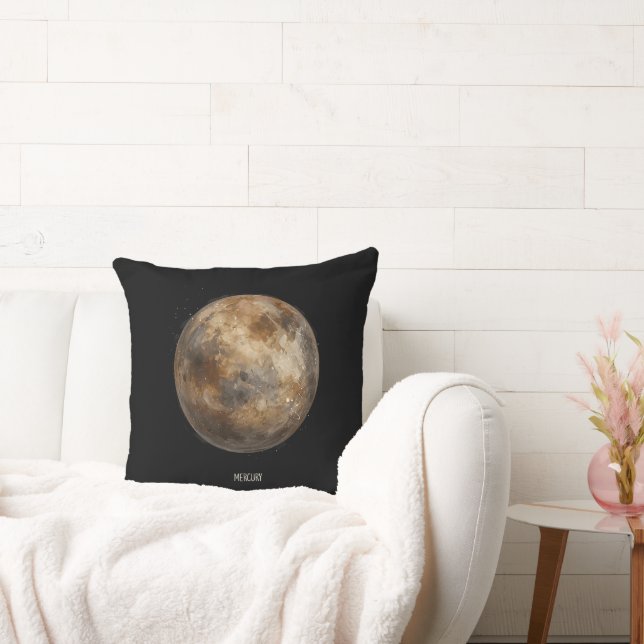 Cojín Decorativo Mercurio: Planeta acuarela (Sofá)