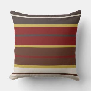 Cojín Decorativo Merlot Gold Wood and Oak Stripes