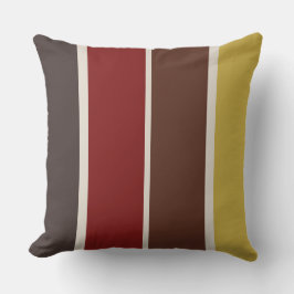 Cojín Decorativo Merlot Gold Wood and Oak Stripes