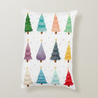 Cojín Decorativo Merry and Bright, Watercolor Christmas Trees