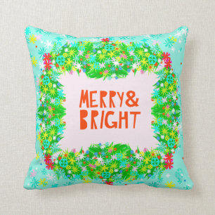 Cojín Decorativo Merry and Bright Wreath