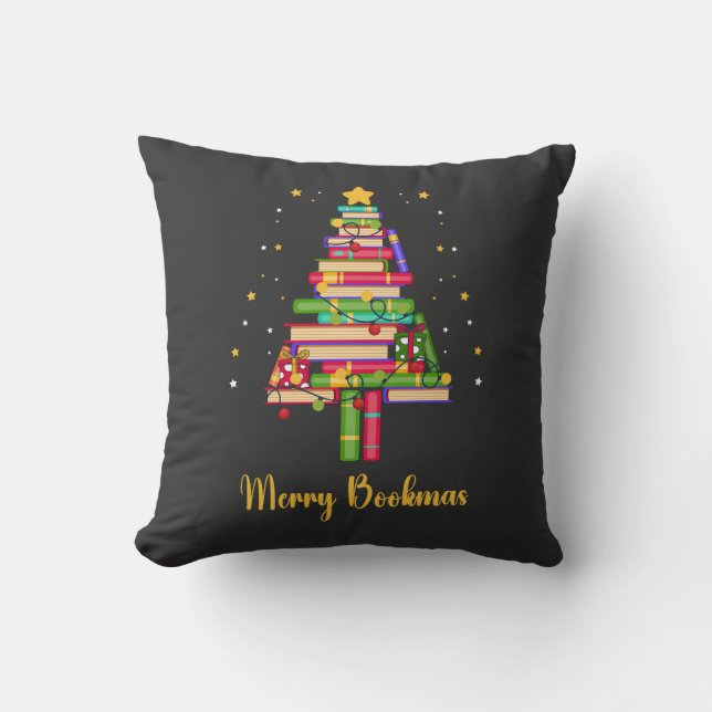 Cojín Decorativo Merry Bookmas (Anverso)