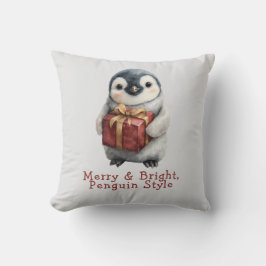 Cojín Decorativo Merry & Bright Penguin Christmas