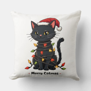 Cojín Decorativo Merry Catmas Navidades divertidos felinos
