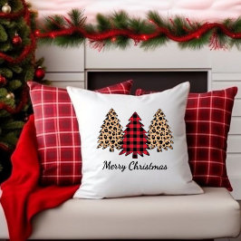 Cojín Decorativo Merry Christmas 3 tree prints, Pillow Print.