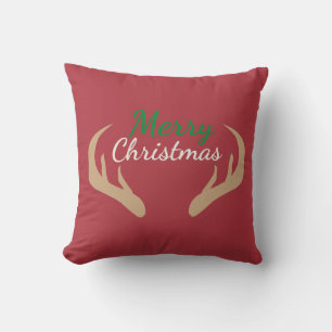 Cojín Decorativo Merry Christmas Antler Accent Pillow