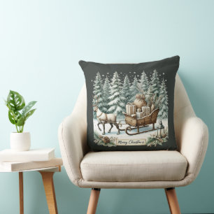 Cojín Decorativo Merry Christmas Country Reo sleigh