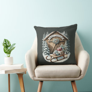 Cojín Decorativo Merry Christmas Country sleigh