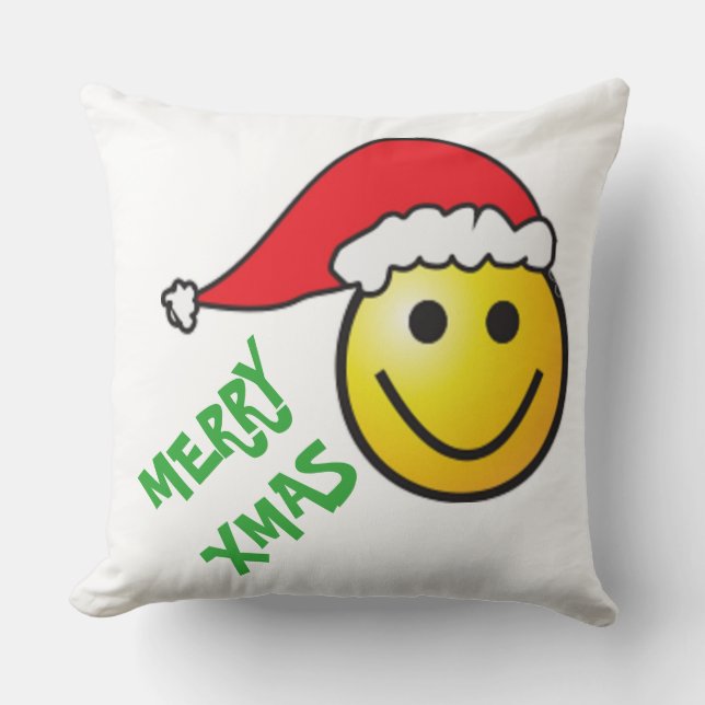 COJÍN DECORATIVO MERRY CHRISTMAS FACE SANTA (Anverso)
