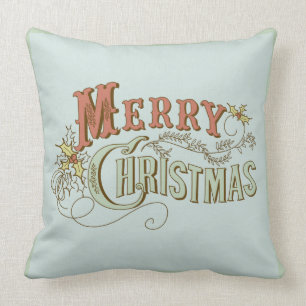 Cojín Decorativo Merry Christmas Fancy Text Design 2