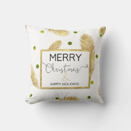 Cojín Decorativo Merry Christmas Gold Script - Pillow