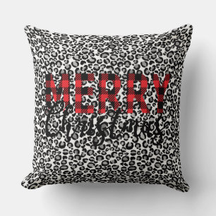 Cojín Decorativo Merry Christmas Leopardo Animal Print Pillow